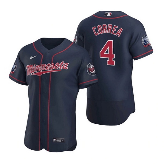 Men Minnesota Twins 4 Carlos Correa Navy Flex Base Stitched jersey Men Minnesota Twins 4 Carlos Correa Navy Flex Base Stitched jersey