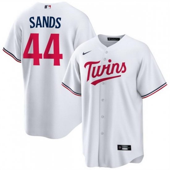 Men Minnesota Twins 44 Cole Sands White Cool Base Stitched Baseball Jersey Men Minnesota Twins 44 Cole Sands White Cool Base Stitched Baseball Jersey