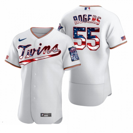 Men Minnesota Twins 55 Taylor Rogers Men Nike White Fluttering USA Flag Limited Edition Flex Base MLB Jersey Men Minnesota Twins 55 Taylor Rogers Men Nike White Fluttering USA Flag Limited Edition Flex Base MLB Jersey