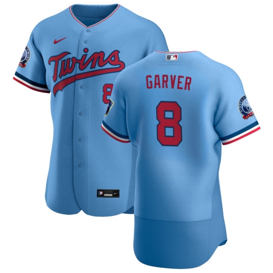 Men Minnesota Twins 8 Mitch Garver Men Nike Light Blue Alternate 2020 60th Season Flex Base Team MLB Jersey Men Minnesota Twins 8 Mitch Garver Men Nike Light Blue Alternate 2020 60th Season Flex Base Team MLB Jersey