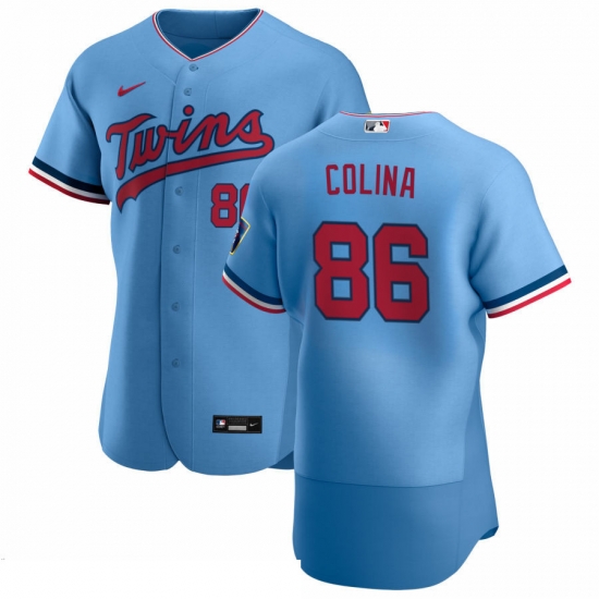 Men Minnesota Twins 86 Edwar Colina Men Nike Light Blue Alternate 2020 Flex Base Team MLB Jersey Men Minnesota Twins 86 Edwar Colina Men Nike Light Blue Alternate 2020 Flex Base Team MLB Jersey