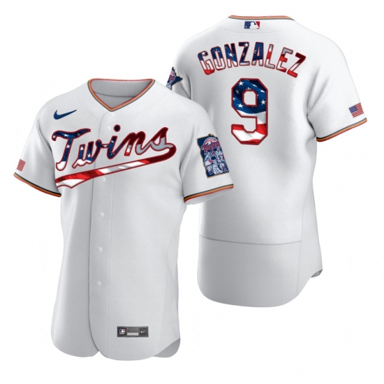 Men Minnesota Twins 9 Marwin Gonzalez Men Nike White Fluttering USA Flag Limited Edition Flex Base MLB Jersey Men Minnesota Twins 9 Marwin Gonzalez Men Nike White Fluttering USA Flag Limited Edition Flex Base MLB Jersey