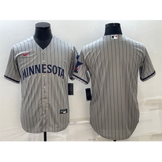 Men Minnesota Twins Blank 2023 Grey Home Team Cool Base Stitched Jersey Men Minnesota Twins Blank 2023 Grey Home Team Cool Base Stitched Jersey