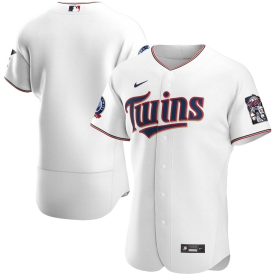 Men Minnesota Twins Men Nike White Home 2020 60th Season Flex Base Team MLB Jersey Men Minnesota Twins Men Nike White Home 2020 60th Season Flex Base Team MLB Jersey