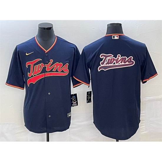 Men Minnesota Twins Navy Team Big Logo Cool Base Stitched Jersey Men Minnesota Twins Navy Team Big Logo Cool Base Stitched Jersey