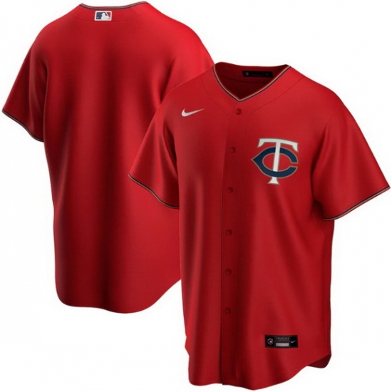 Men Minnesota Twins Nike Red Blank Jersey Men Minnesota Twins Nike Red Blank Jersey