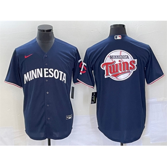 Men Minnesota Twins With Team Logo In Back Navy Cool Base Stitched Jersey Men Minnesota Twins With Team Logo In Back Navy Cool Base Stitched Jersey