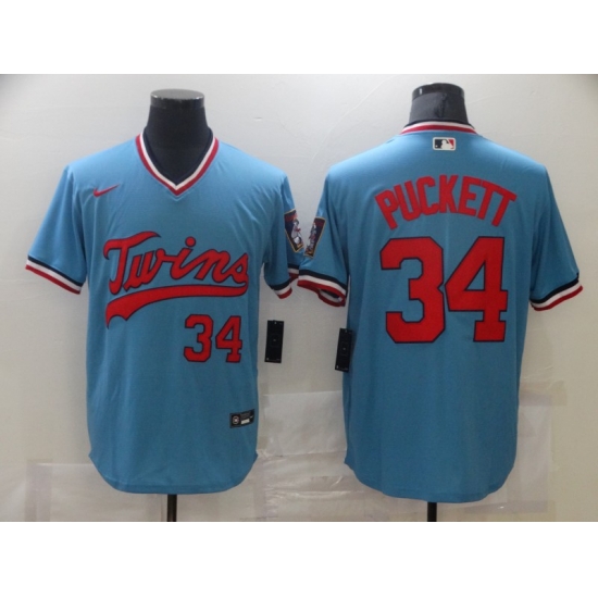 Men Nike Minnesota Twins #34 Kirby Puckett Authentic Blue Jersey Men Nike Minnesota Twins #34 Kirby Puckett Authentic Blue Jersey