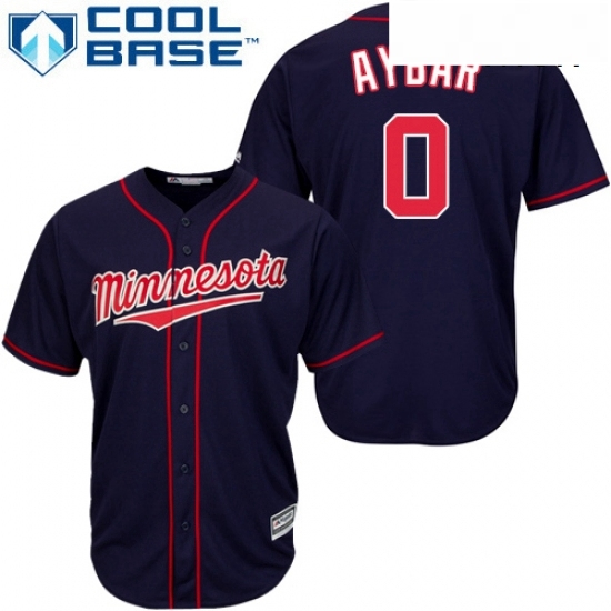 Mens Majestic Minnesota Twins 0 Erick Aybar Replica Navy Blue Alternate Road Cool Base MLB Jersey Mens Majestic Minnesota Twins 0 Erick Aybar Replica Navy Blue Alternate Road Cool Base MLB Jersey