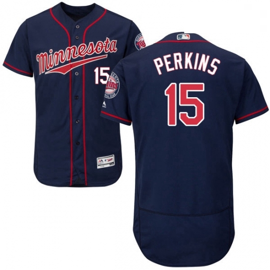 Mens Majestic Minnesota Twins 15 Glen Perkins Authentic Navy Blue Alternate Flex Base Authentic Collection MLB Jersey Mens Majestic Minnesota Twins 15 Glen Perkins Authentic Navy Blue Alternate Flex Base Authentic Collection MLB Jersey