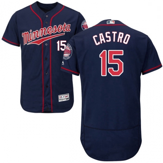 Mens Majestic Minnesota Twins 15 Jason Castro Navy Blue Alternate Flex Base Authentic Collection MLB Jersey Mens Majestic Minnesota Twins 15 Jason Castro Navy Blue Alternate Flex Base Authentic Collection MLB Jersey