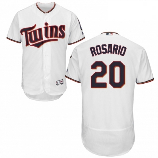 Mens Majestic Minnesota Twins 20 Eddie Rosario White Home Flex Base Authentic Collection MLB Jersey Mens Majestic Minnesota Twins 20 Eddie Rosario White Home Flex Base Authentic Collection MLB Jersey