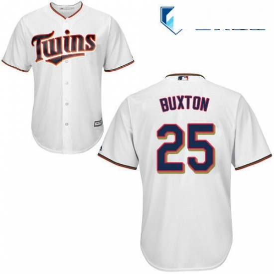 Mens Majestic Minnesota Twins 25 Byron Buxton Replica White Home Cool Base MLB Jersey Mens Majestic Minnesota Twins 25 Byron Buxton Replica White Home Cool Base MLB Jersey