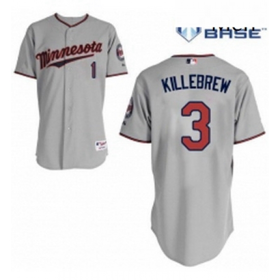 Mens Majestic Minnesota Twins 3 Harmon Killebrew Replica Grey Road Cool Base MLB Jersey Mens Majestic Minnesota Twins 3 Harmon Killebrew Replica Grey Road Cool Base MLB Jersey