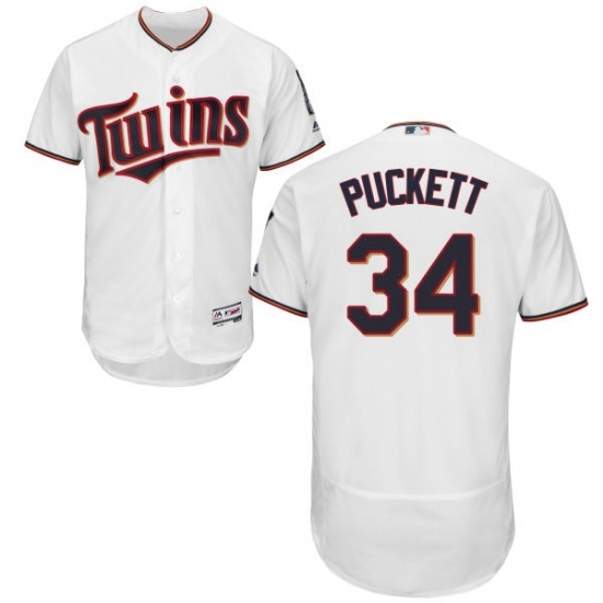 Mens Majestic Minnesota Twins 34 Kirby Puckett White Home Flex Base Authentic Collection MLB Jersey Mens Majestic Minnesota Twins 34 Kirby Puckett White Home Flex Base Authentic Collection MLB Jersey