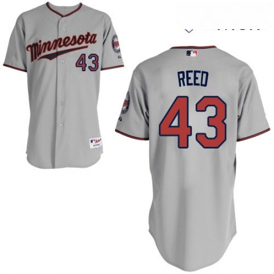 Mens Majestic Minnesota Twins 43 Addison Reed Authentic Grey Road Cool Base MLB Jersey Mens Majestic Minnesota Twins 43 Addison Reed Authentic Grey Road Cool Base MLB Jersey