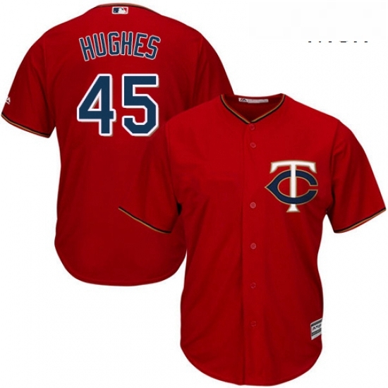 Mens Majestic Minnesota Twins 45 Phil Hughes Replica Scarlet Alternate Cool Base MLB Jersey Mens Majestic Minnesota Twins 45 Phil Hughes Replica Scarlet Alternate Cool Base MLB Jersey