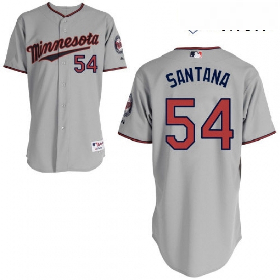Mens Majestic Minnesota Twins 54 Ervin Santana Replica Grey Road Cool Base MLB Jersey Mens Majestic Minnesota Twins 54 Ervin Santana Replica Grey Road Cool Base MLB Jersey