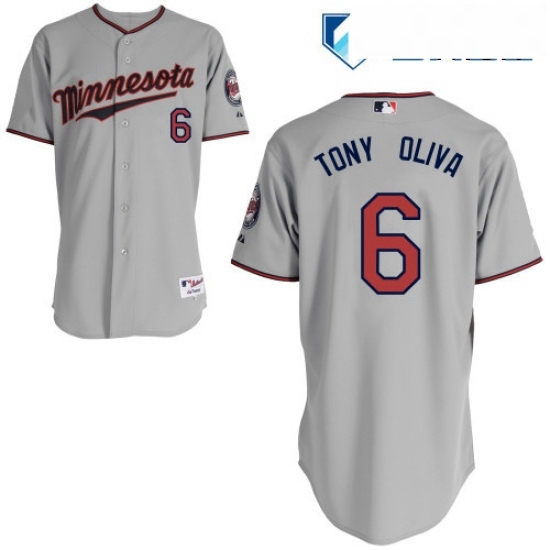 Mens Majestic Minnesota Twins 6 Tony Oliva Replica Grey Road Cool Base MLB Jersey Mens Majestic Minnesota Twins 6 Tony Oliva Replica Grey Road Cool Base MLB Jersey