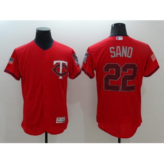 Men's Minnesota Twins #22 Miguel Sano Red Independence Jersey Men's Minnesota Twins #22 Miguel Sano Red Independence Jersey