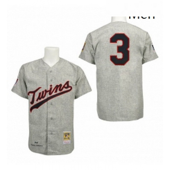 Mens Mitchell and Ness 1969 Minnesota Twins 3 Harmon Killebrew Replica Grey Throwback MLB Jersey Mens Mitchell and Ness 1969 Minnesota Twins 3 Harmon Killebrew Replica Grey Throwback MLB Jersey