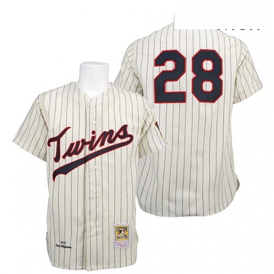 Mens Mitchell and Ness 1970 Minnesota Twins 28 Bert Blyleven Authentic Cream Throwback MLB Jersey Mens Mitchell and Ness 1970 Minnesota Twins 28 Bert Blyleven Authentic Cream Throwback MLB Jersey