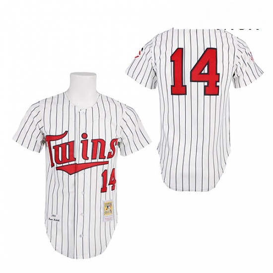 Mens Mitchell and Ness 1991 Minnesota Twins 14 Kent Hrbek Authentic White Throwback MLB Jersey Mens Mitchell and Ness 1991 Minnesota Twins 14 Kent Hrbek Authentic White Throwback MLB Jersey