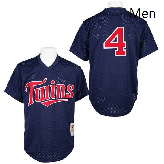 Mens Mitchell and Ness 1996 Minnesota Twins 4 Paul Molitor Authentic Navy Blue Throwback MLB Jersey Mens Mitchell and Ness 1996 Minnesota Twins 4 Paul Molitor Authentic Navy Blue Throwback MLB Jersey