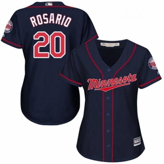 Womens Majestic Minnesota Twins 20 Eddie Rosario Authentic Navy Blue Alternate Road Cool Base MLB Jersey Womens Majestic Minnesota Twins 20 Eddie Rosario Authentic Navy Blue Alternate Road Cool Base MLB Jersey