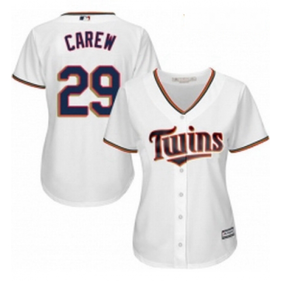 Womens Majestic Minnesota Twins 29 Rod Carew Authentic White Home Cool Base MLB Jersey Womens Majestic Minnesota Twins 29 Rod Carew Authentic White Home Cool Base MLB Jersey