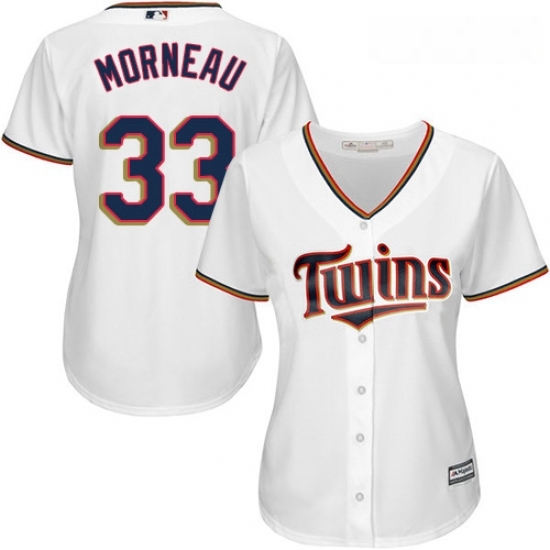 Womens Majestic Minnesota Twins 33 Justin Morneau Authentic White Home Cool Base MLB Jersey Womens Majestic Minnesota Twins 33 Justin Morneau Authentic White Home Cool Base MLB Jersey