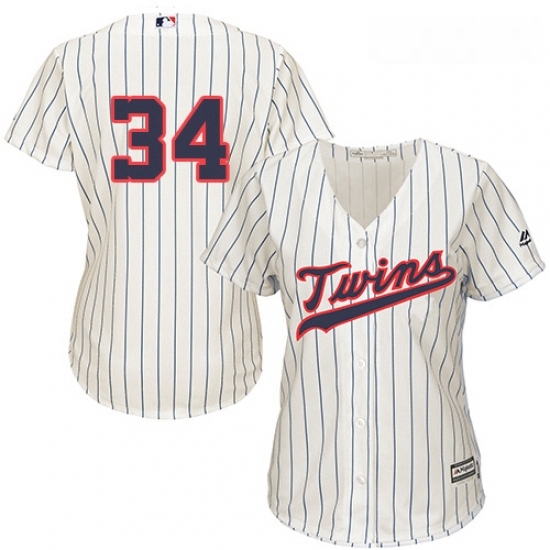 Womens Majestic Minnesota Twins 34 Kirby Puckett Authentic Cream Alternate Cool Base MLB Jersey Womens Majestic Minnesota Twins 34 Kirby Puckett Authentic Cream Alternate Cool Base MLB Jersey