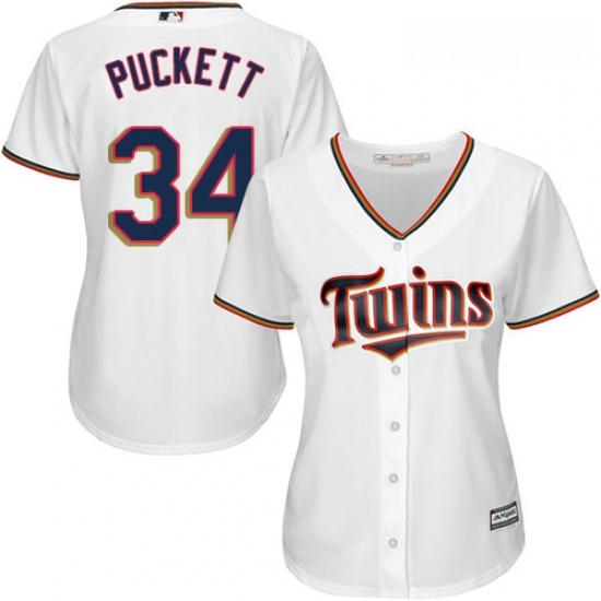 Womens Majestic Minnesota Twins 34 Kirby Puckett Authentic White Home Cool Base MLB Jersey Womens Majestic Minnesota Twins 34 Kirby Puckett Authentic White Home Cool Base MLB Jersey