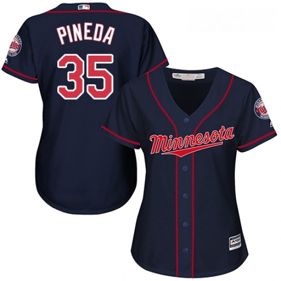 Womens Majestic Minnesota Twins 35 Michael Pineda Authentic Navy Blue Alternate Road Cool Base MLB Jersey Womens Majestic Minnesota Twins 35 Michael Pineda Authentic Navy Blue Alternate Road Cool Base MLB Jersey