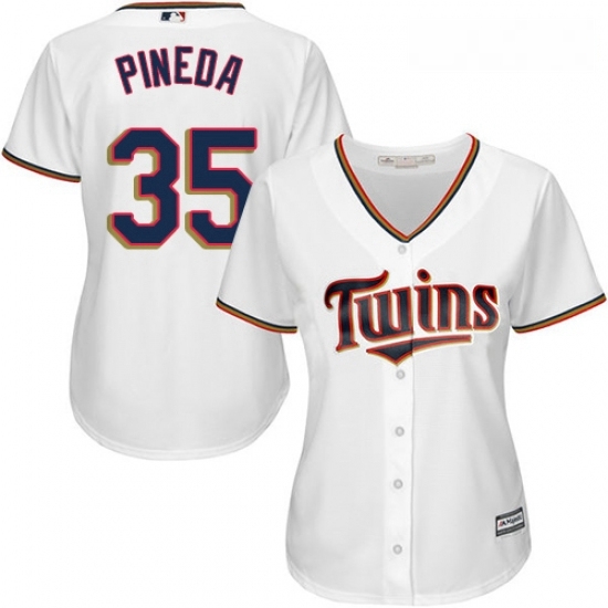 Womens Majestic Minnesota Twins 35 Michael Pineda Replica White Home Cool Base MLB Jersey Womens Majestic Minnesota Twins 35 Michael Pineda Replica White Home Cool Base MLB Jersey