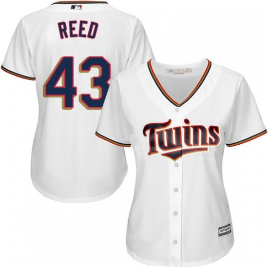 Womens Majestic Minnesota Twins 43 Addison Reed Authentic White Home Cool Base MLB Jersey Womens Majestic Minnesota Twins 43 Addison Reed Authentic White Home Cool Base MLB Jersey