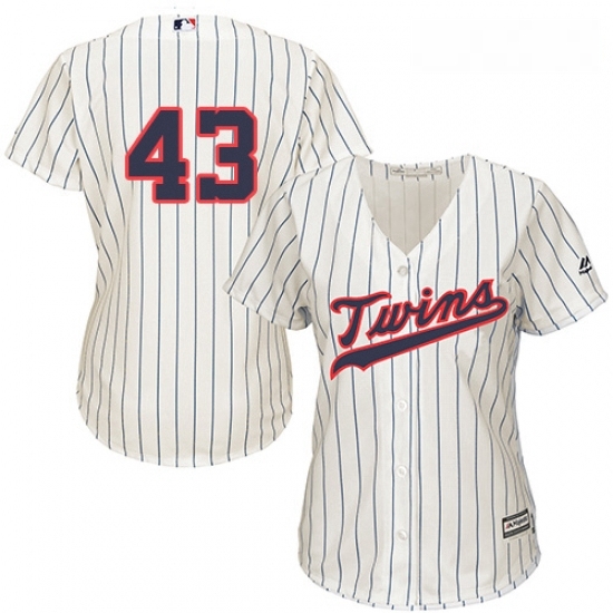 Womens Majestic Minnesota Twins 43 Addison Reed Replica Cream Alternate Cool Base MLB Jersey Womens Majestic Minnesota Twins 43 Addison Reed Replica Cream Alternate Cool Base MLB Jersey