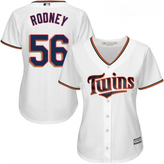 Womens Majestic Minnesota Twins 56 Fernando Rodney Replica White Home Cool Base MLB Jersey Womens Majestic Minnesota Twins 56 Fernando Rodney Replica White Home Cool Base MLB Jersey