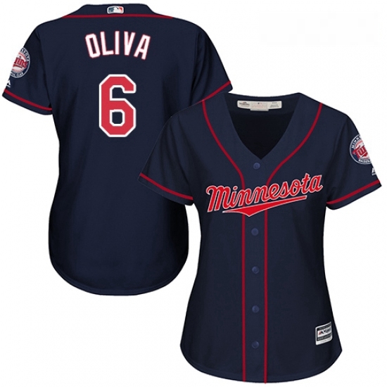 Womens Majestic Minnesota Twins 6 Tony Oliva Authentic Navy Blue Alternate Road Cool Base MLB Jersey Womens Majestic Minnesota Twins 6 Tony Oliva Authentic Navy Blue Alternate Road Cool Base MLB Jersey
