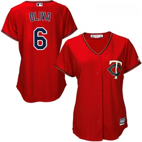 Womens Majestic Minnesota Twins 6 Tony Oliva Replica Scarlet Alternate Cool Base MLB Jersey Womens Majestic Minnesota Twins 6 Tony Oliva Replica Scarlet Alternate Cool Base MLB Jersey