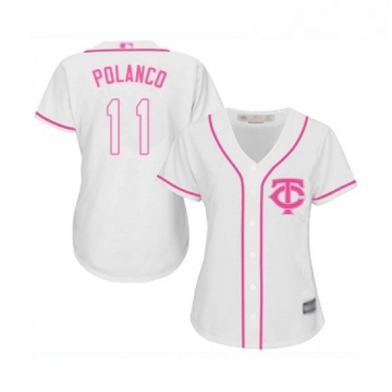 Womens Minnesota Twins 11 Jorge Polanco Replica White Fashion Cool Base Baseball Jersey Womens Minnesota Twins 11 Jorge Polanco Replica White Fashion Cool Base Baseball Jersey