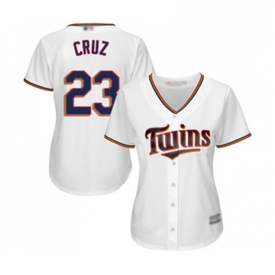 Womens Minnesota Twins 23 Nelson Cruz Replica White Home Cool Base Baseball Jersey Womens Minnesota Twins 23 Nelson Cruz Replica White Home Cool Base Baseball Jersey