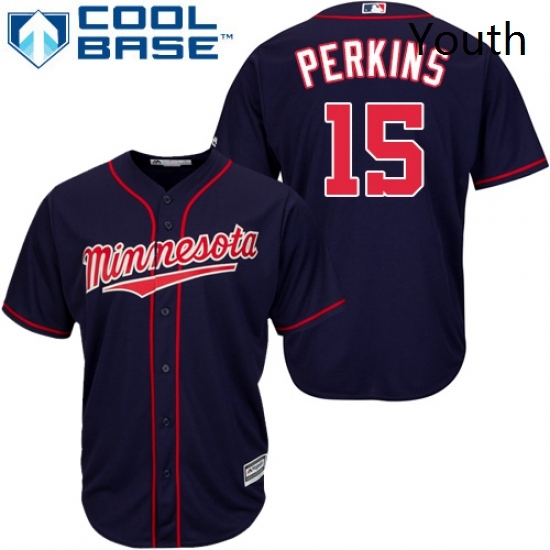 Youth Majestic Minnesota Twins 15 Glen Perkins Authentic Navy Blue Alternate Road Cool Base MLB Jersey Youth Majestic Minnesota Twins 15 Glen Perkins Authentic Navy Blue Alternate Road Cool Base MLB Jersey