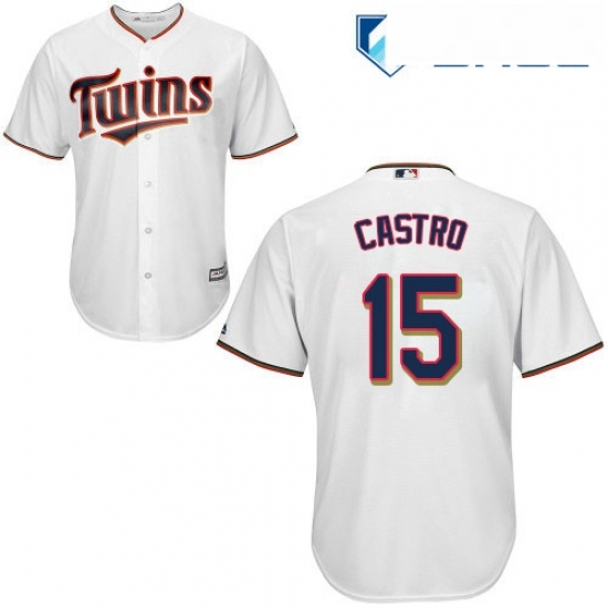 Youth Majestic Minnesota Twins 15 Jason Castro Authentic White Home Cool Base MLB Jersey Youth Majestic Minnesota Twins 15 Jason Castro Authentic White Home Cool Base MLB Jersey