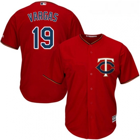 Youth Majestic Minnesota Twins 19 Kennys Vargas Authentic Scarlet Alternate Cool Base MLB Jersey Youth Majestic Minnesota Twins 19 Kennys Vargas Authentic Scarlet Alternate Cool Base MLB Jersey