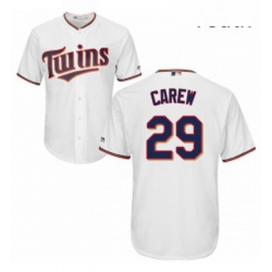 Youth Majestic Minnesota Twins 29 Rod Carew Replica White Home Cool Base MLB Jersey Youth Majestic Minnesota Twins 29 Rod Carew Replica White Home Cool Base MLB Jersey