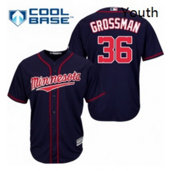 Youth Majestic Minnesota Twins 36 Robbie Grossman Authentic Navy Blue Alternate Road Cool Base MLB Jersey Youth Majestic Minnesota Twins 36 Robbie Grossman Authentic Navy Blue Alternate Road Cool Base MLB Jersey