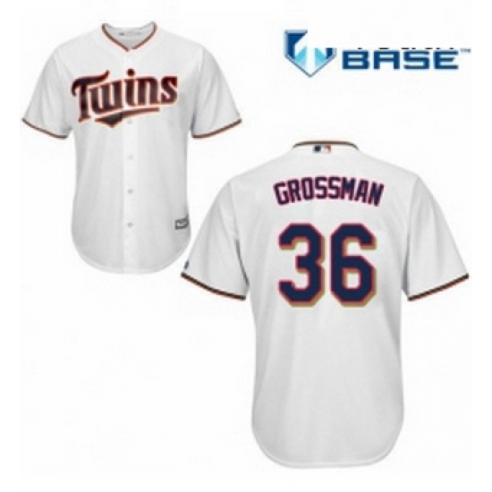 Youth Majestic Minnesota Twins 36 Robbie Grossman Replica White Home Cool Base MLB Jersey Youth Majestic Minnesota Twins 36 Robbie Grossman Replica White Home Cool Base MLB Jersey