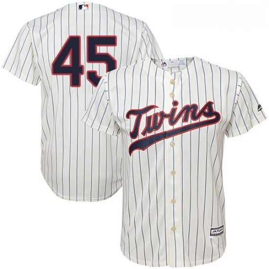 Youth Majestic Minnesota Twins 45 Phil Hughes Replica Cream Alternate Cool Base MLB Jersey Youth Majestic Minnesota Twins 45 Phil Hughes Replica Cream Alternate Cool Base MLB Jersey