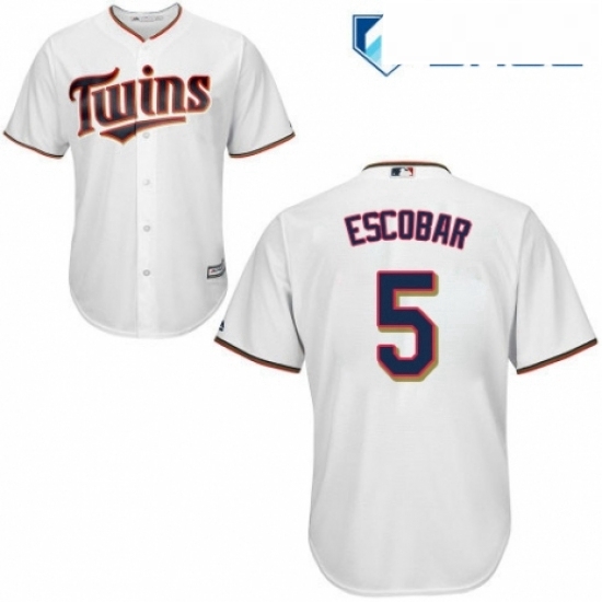 Youth Majestic Minnesota Twins 5 Eduardo Escobar Replica White Home Cool Base MLB Jersey Youth Majestic Minnesota Twins 5 Eduardo Escobar Replica White Home Cool Base MLB Jersey
